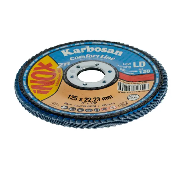 Круг лепестковый конический  KARBOSAN Comfort Line LD ZXR11 125х22мм Р120